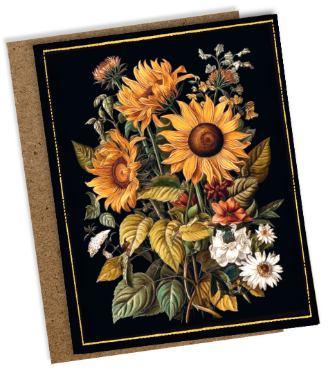 Mini atvirukas Flowers Sunflower   9.5x12.2