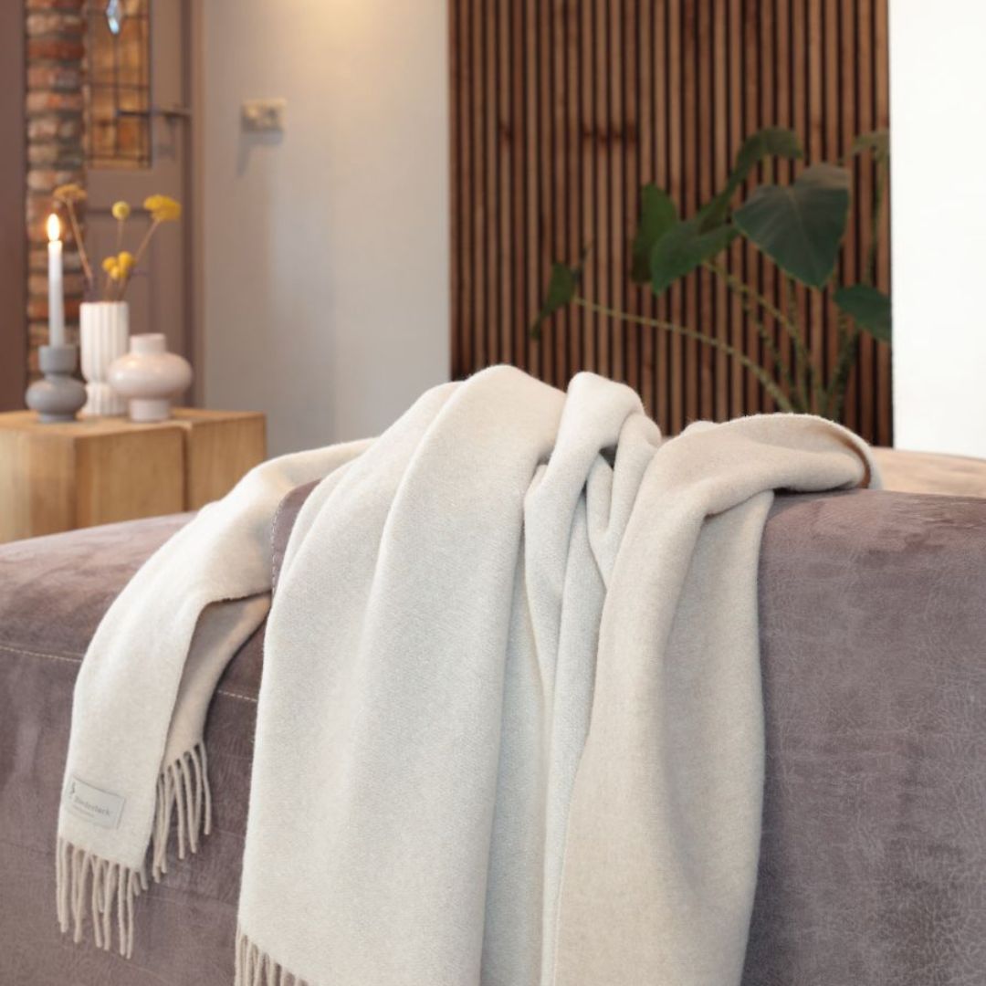 Vilnonis dvipusis pledas NATURE-BEIGE