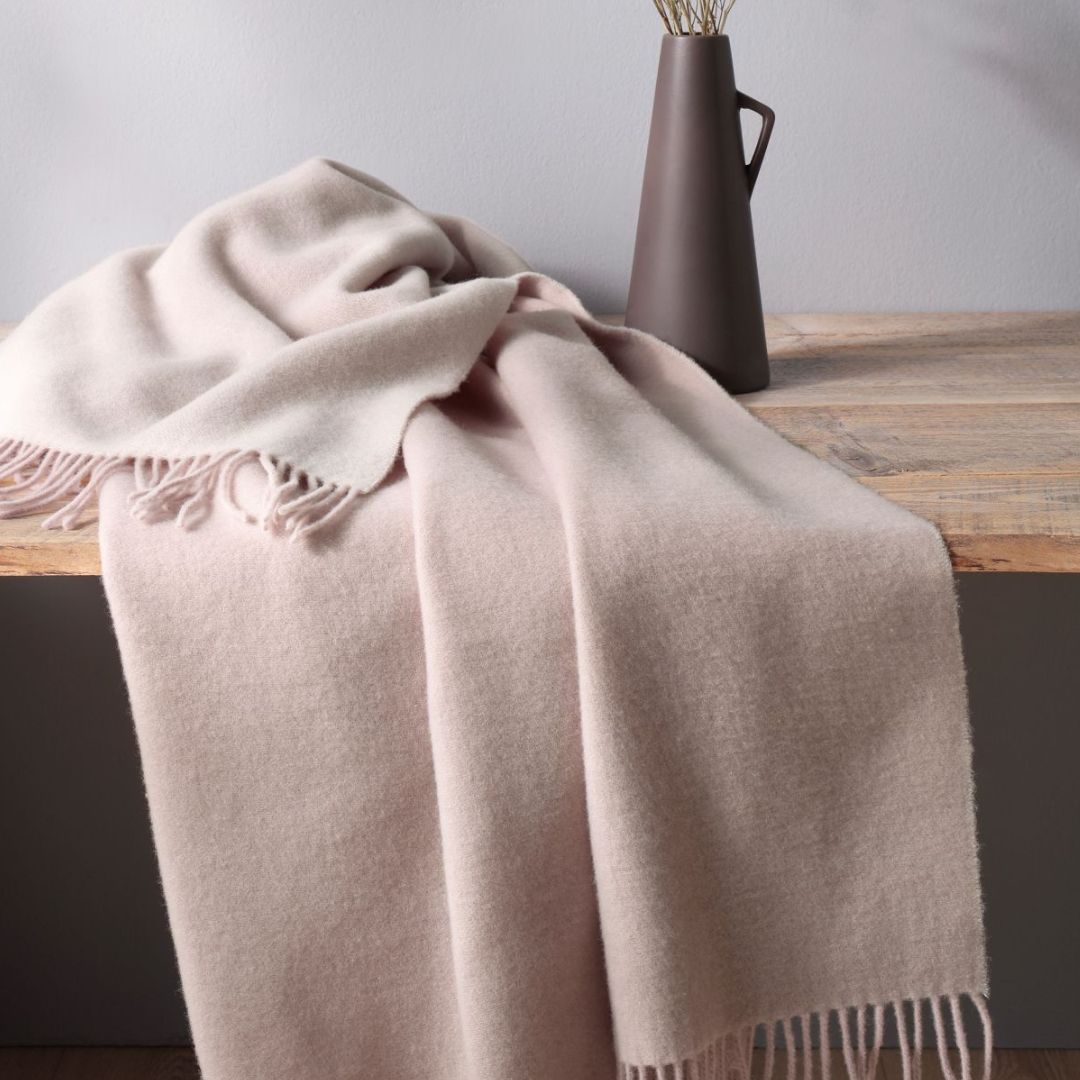 Dvipusis kašmyro pledas dūminė rožė