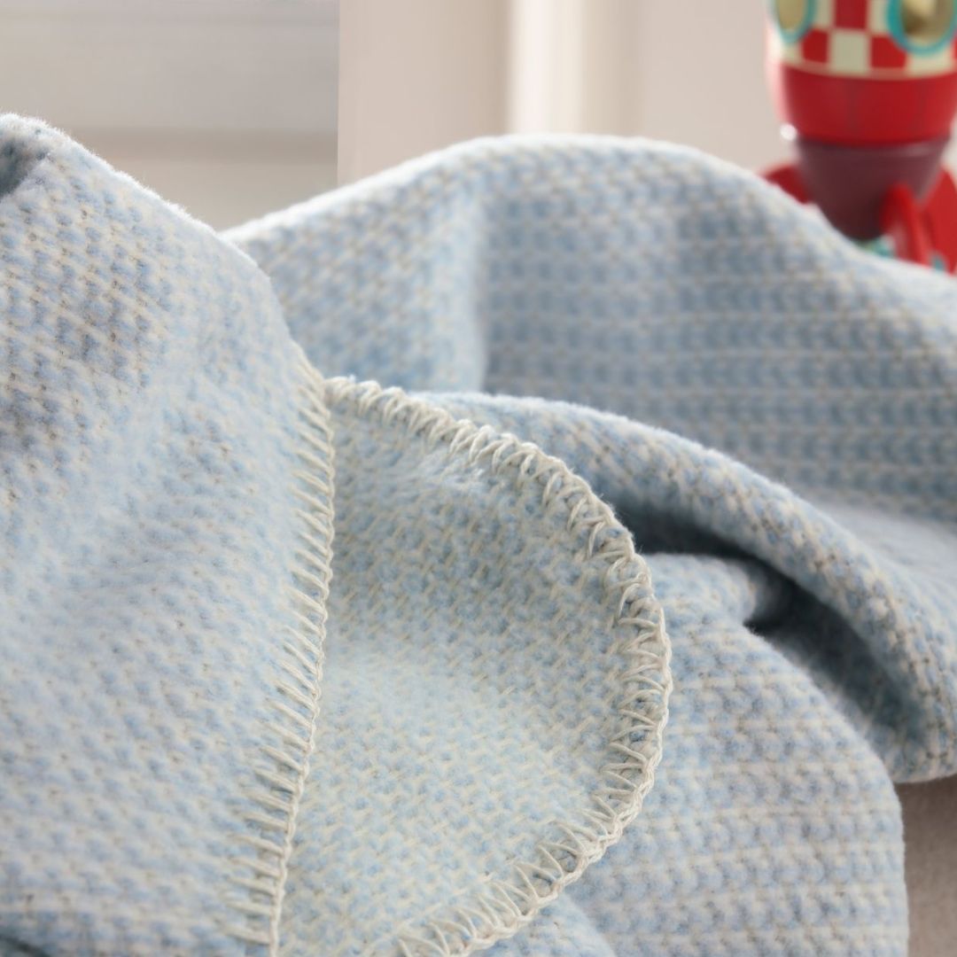 Medvilnės pledas vaikams žydras