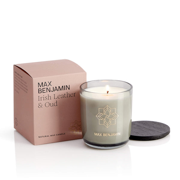 MAX BENJAMIN scented candle IRISH LEATHER & OUD