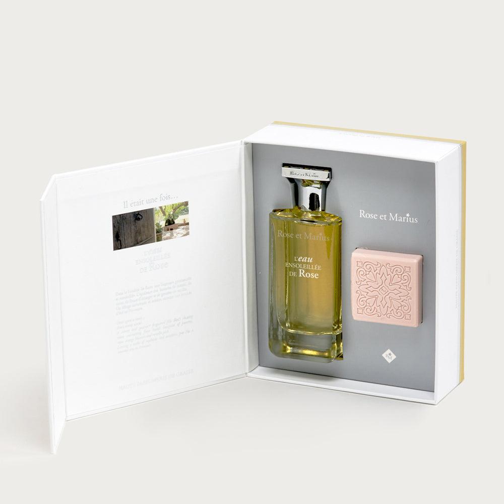Dovanų rinkinys L'EAU ENSOLEILLÉE DE ROSE 100 ml parfumuotas vanduo (EDP) + 35 g aromatinis muilas - THE HOME STORY