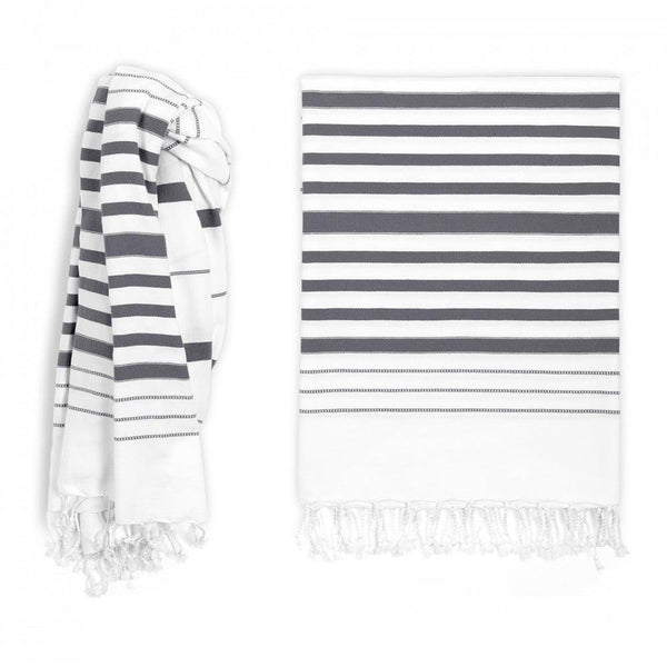 Pirties rankšluostis MARINE White - Dark Grey - THE HOME STORY