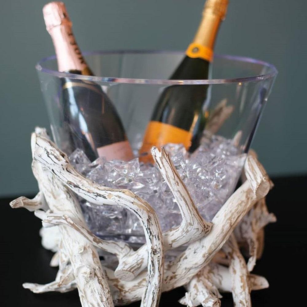 Vaza šampanui Medis/Plastikas LAGUNA WHITE - THE HOME STORY